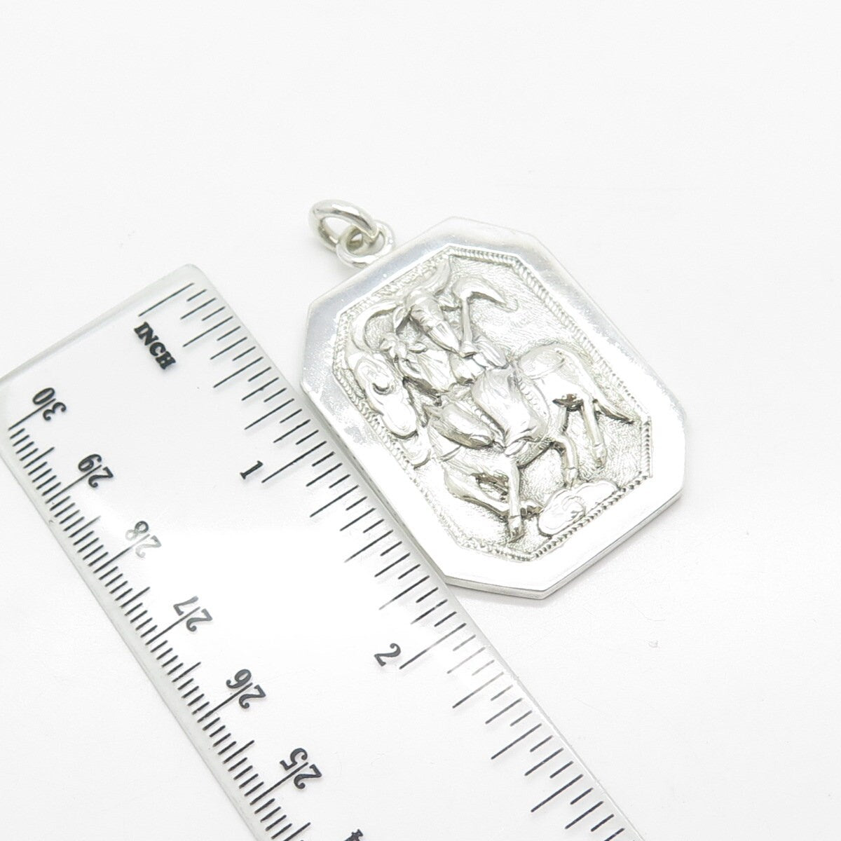 925 Sterling Silver Vintage Chinese Character Storyteller Pendant
