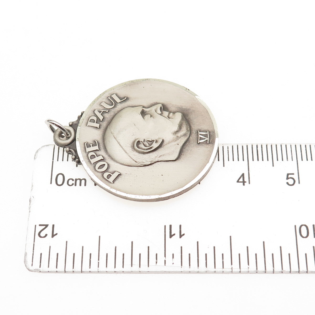 Jerome Fleischer & Co. 925 Sterling Silver Vintage Pope Paul VI Charm Pendant
