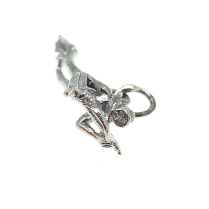 925 Sterling Silver Antique Art Deco Diver 3D Charm Pendant