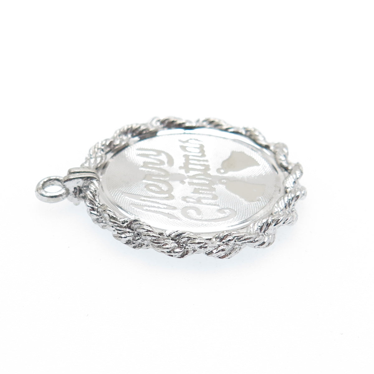 ELCO 925 Sterling Silver Vintage Merry Christmas Charm Pendant