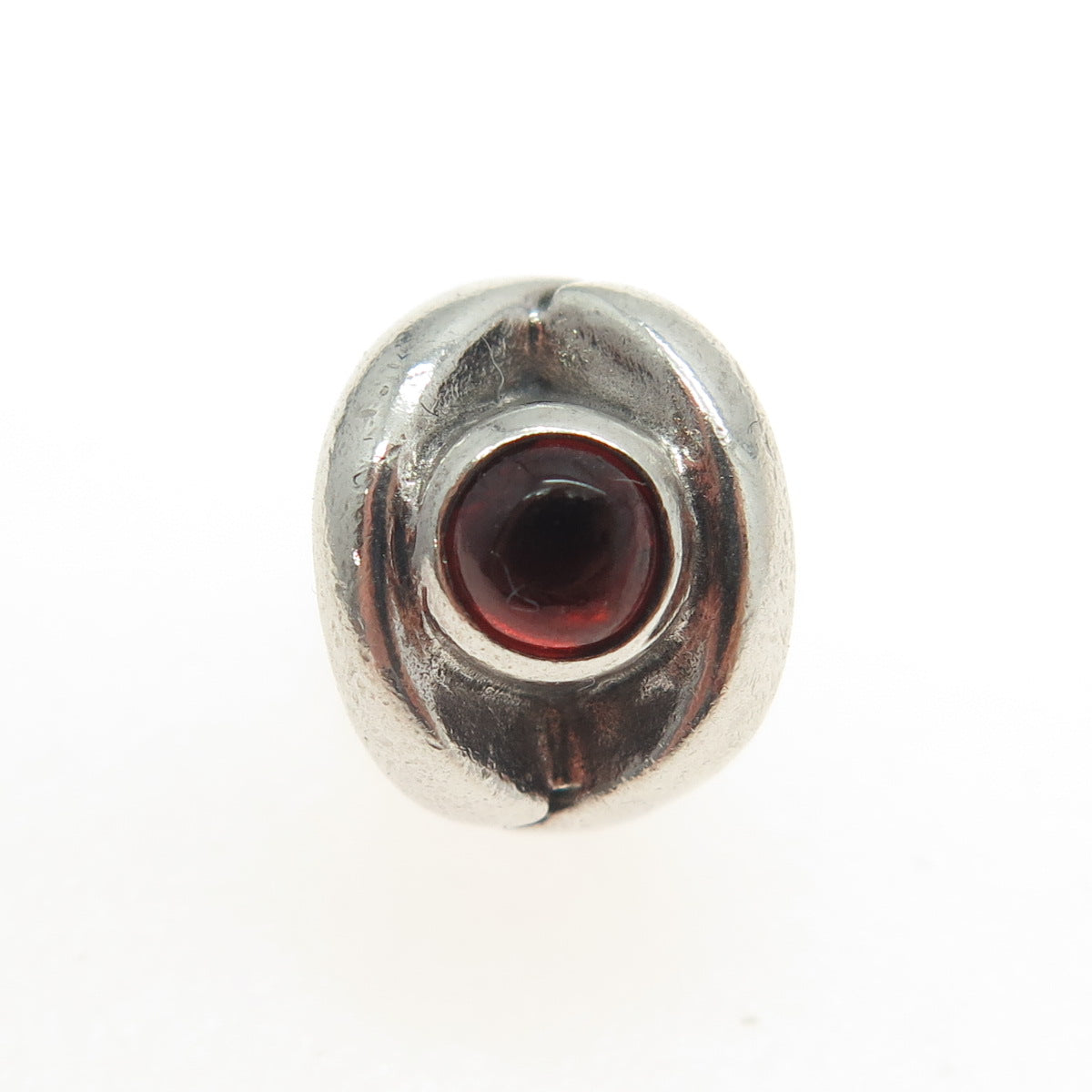 PANDORA 925 Sterling Silver Red Glass Bead Charm