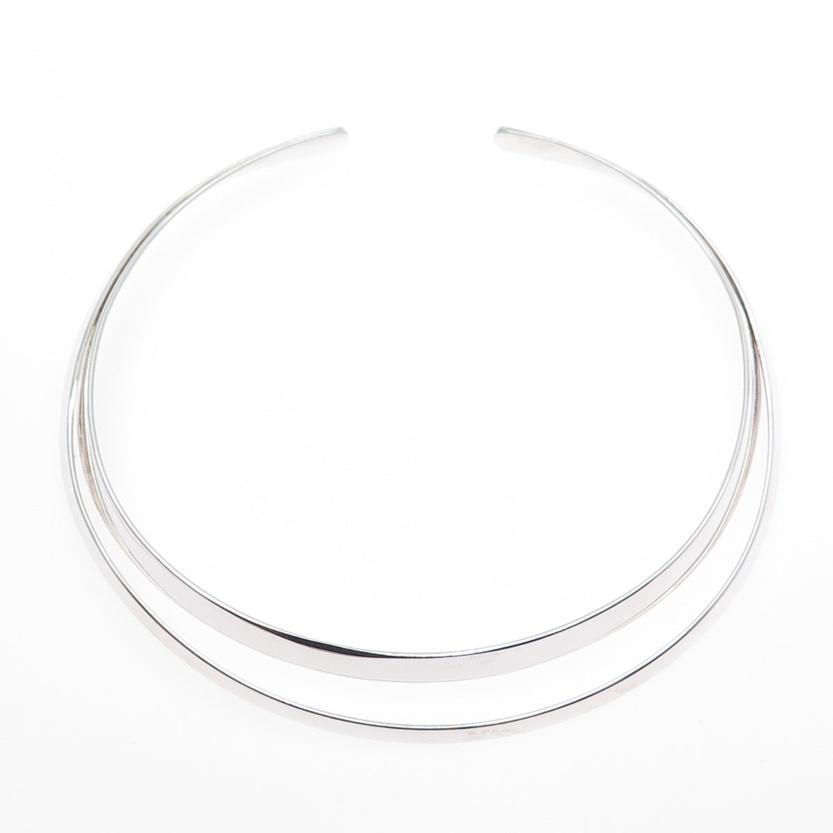 MILOR Sterling Silver Vintage Italy Modernist Adjustable Choker Necklace 14-16"