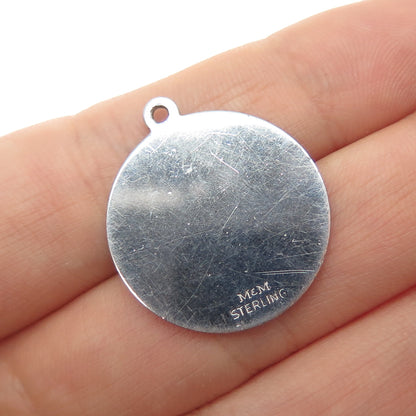 MARC MERCY 925 Sterling Silver Vintage Holy Communion Mini Charm Pendant