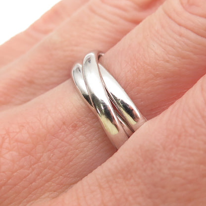 Mark Wasserman Samara Sterling Silver Vintage Interlocked Trinity Ring Size 9