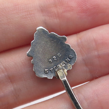 925 Sterling Silver Vintage Mexico Enamel Liberty Salt & Spices Spoon