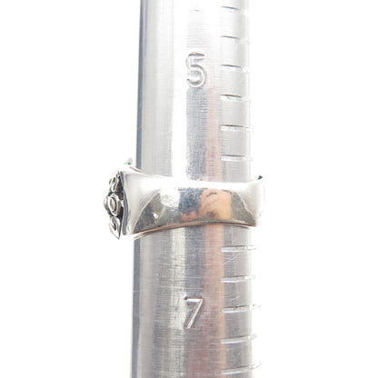 GSJ Gold Stone 925 Sterling Silver Vintage Real Tyrone Turquoise Ring Size 6.25