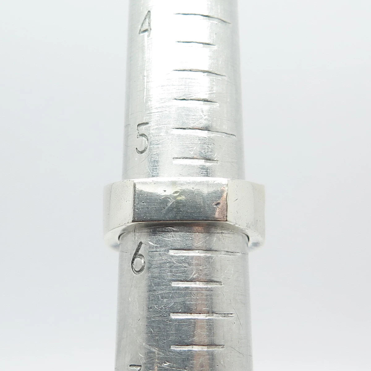 925 Sterling Silver Vintage Concave Ring Size 5.5