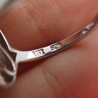 925 Sterling Silver Hamsa Amulet Ring Size 7
