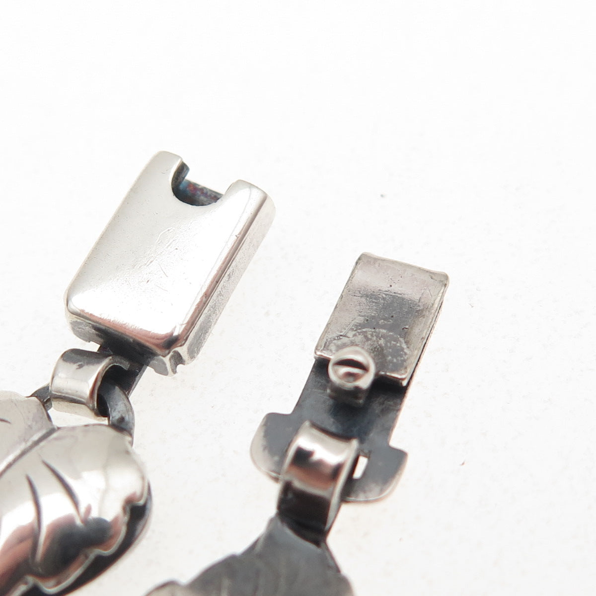 HERMANN SIERSBOL Sterling Silver Vintage Denmark Floral Leaf Chain Necklace 14"