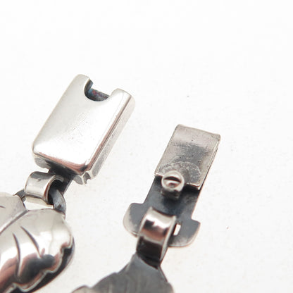 HERMANN SIERSBOL Sterling Silver Vintage Denmark Floral Leaf Chain Necklace 14"