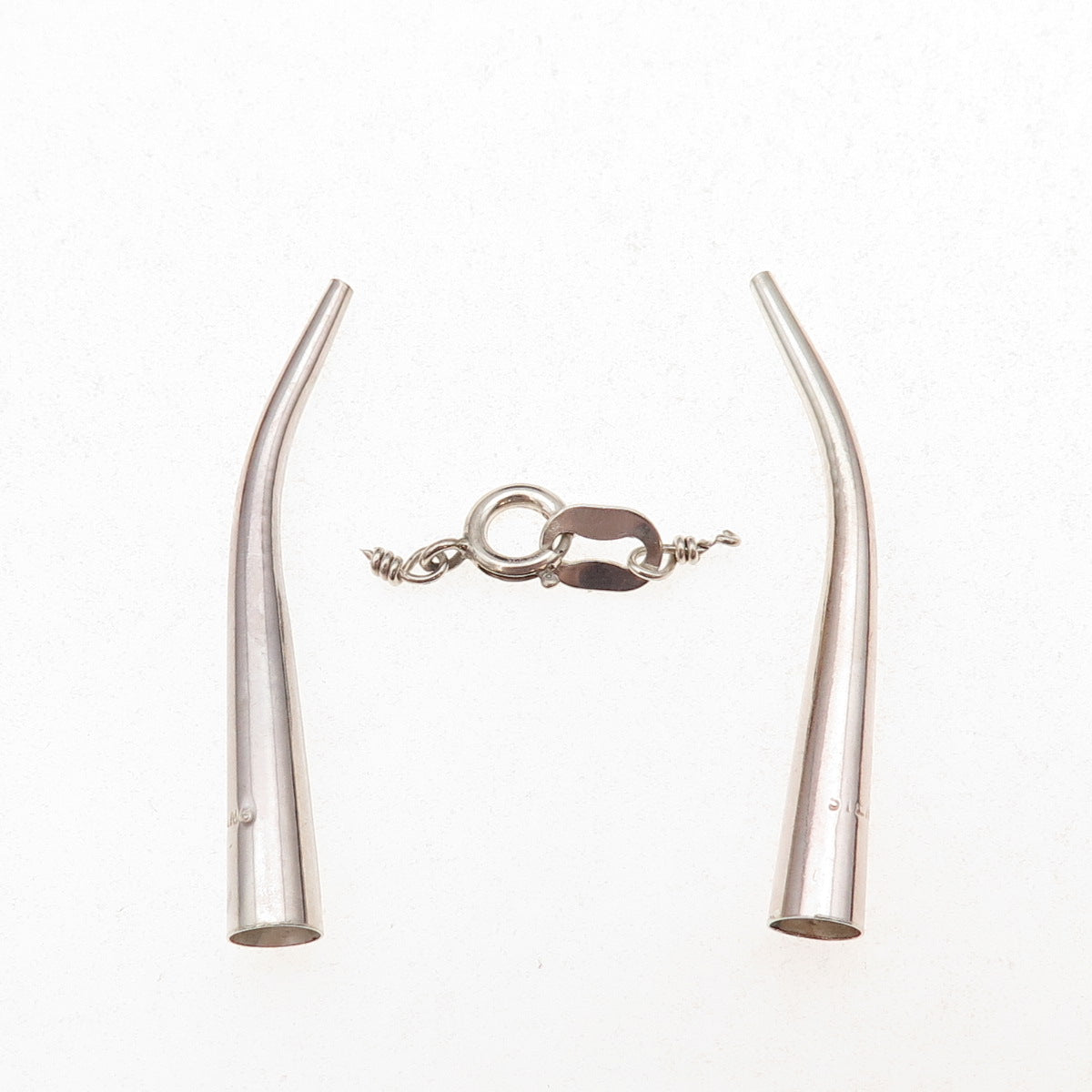 Carolyn Pollack Old Pawn 925 Sterling Vintage Necklace Ends & Spring Ring Lock