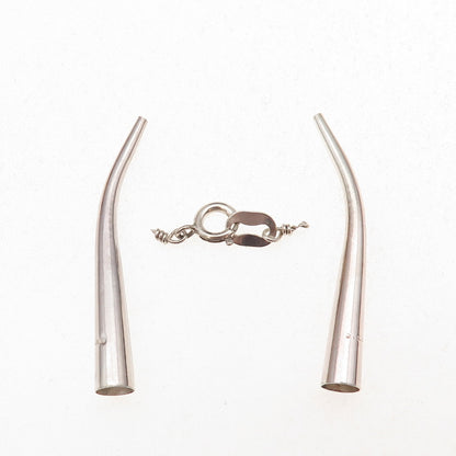 Carolyn Pollack Old Pawn 925 Sterling Vintage Necklace Ends & Spring Ring Lock