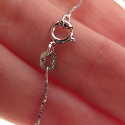 Kendra Scott Sterling Silver Real Diamond Love's Embrace Box Chain Necklace 18"