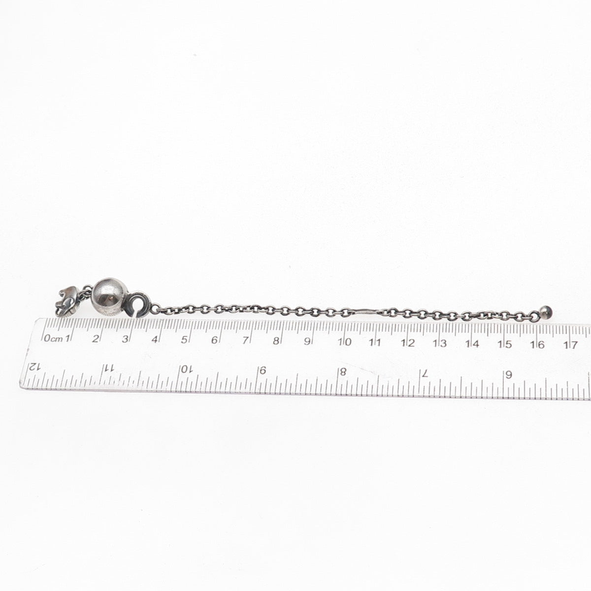 Georg Jensen 925S Sterling Silver Vintage Denmark Elephant Key Fob Chain #46