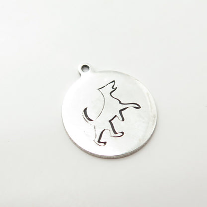 925 Sterling Silver USA Two In Town Dog Charm Pendant
