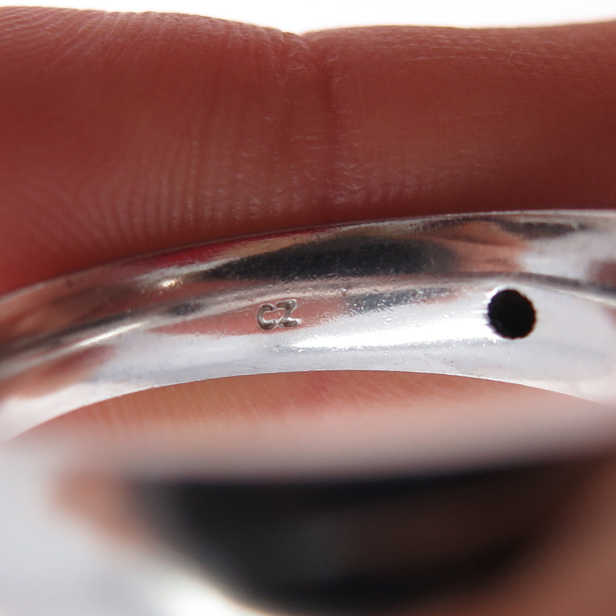 925 Sterling Silver Real Round-Cut Black Diamond Modernist Ring Size 10.25