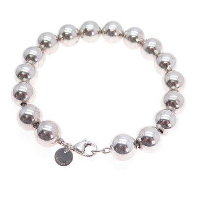 TIFFANY & CO. 925 Sterling Silver Vintage HardWear Ball Beaded Bracelet 6.5"