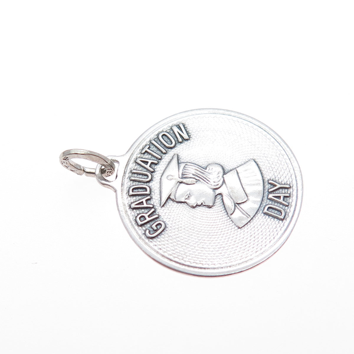 BEAU 925 Sterling Silver Vintage Graduation Day Charm Pendant