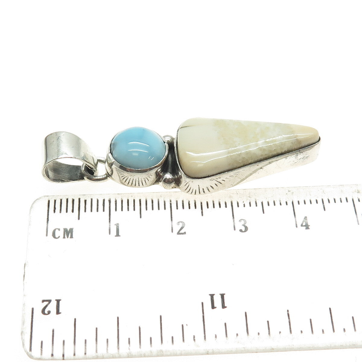 BSD BUNGO STRAY DOGS 925 Sterling Silver Vintage Real Larimar Amulet Pendant