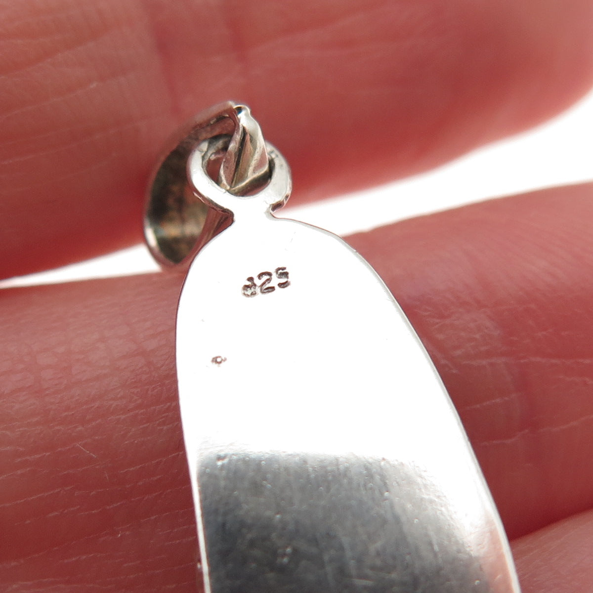 925 Sterling Silver Vintage Flip Flop Oxidized 3D Charm Pendant