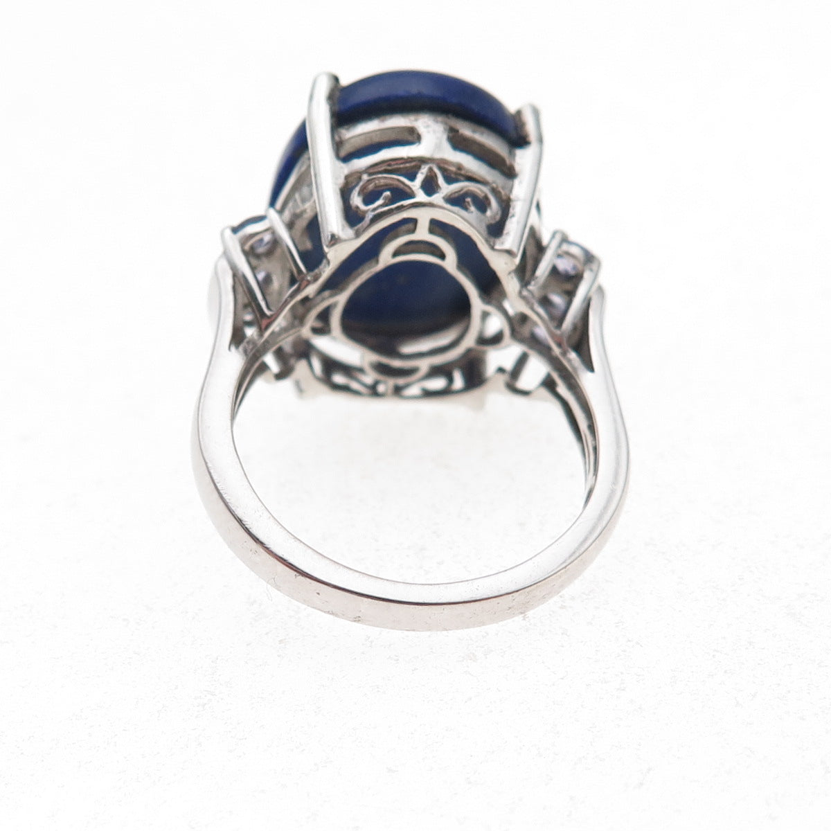 Chuck Clemency 925 Sterling Silver Real Lapis & Tanzanite Ring Size 7.75