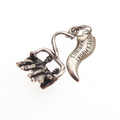 925 Sterling Silver Vintage Steamboat Springs Ski Lift Charm Pendant