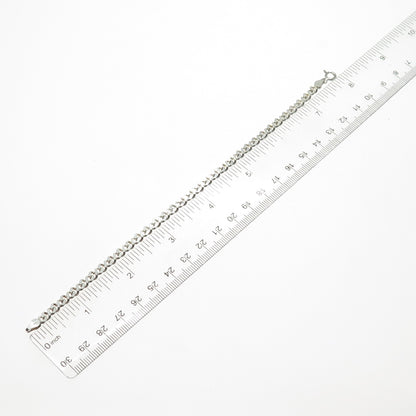 925 Sterling Silver Vintage Italy Infinity Link Bracelet 7.75"