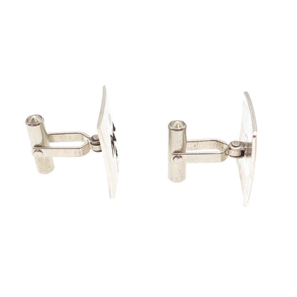 Old Pawn Sterling Silver Vintage Southwestern Turquoise Angel Tribal Cufflinks