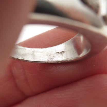 Masterpiece Diamonds 925 Sterling Silver Real Diamond Heart Ring Size 7.25