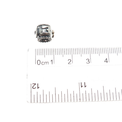 PANDORA 925 Sterling Silver & Gold Swarovski Crystal Mom Slide Bead Charm