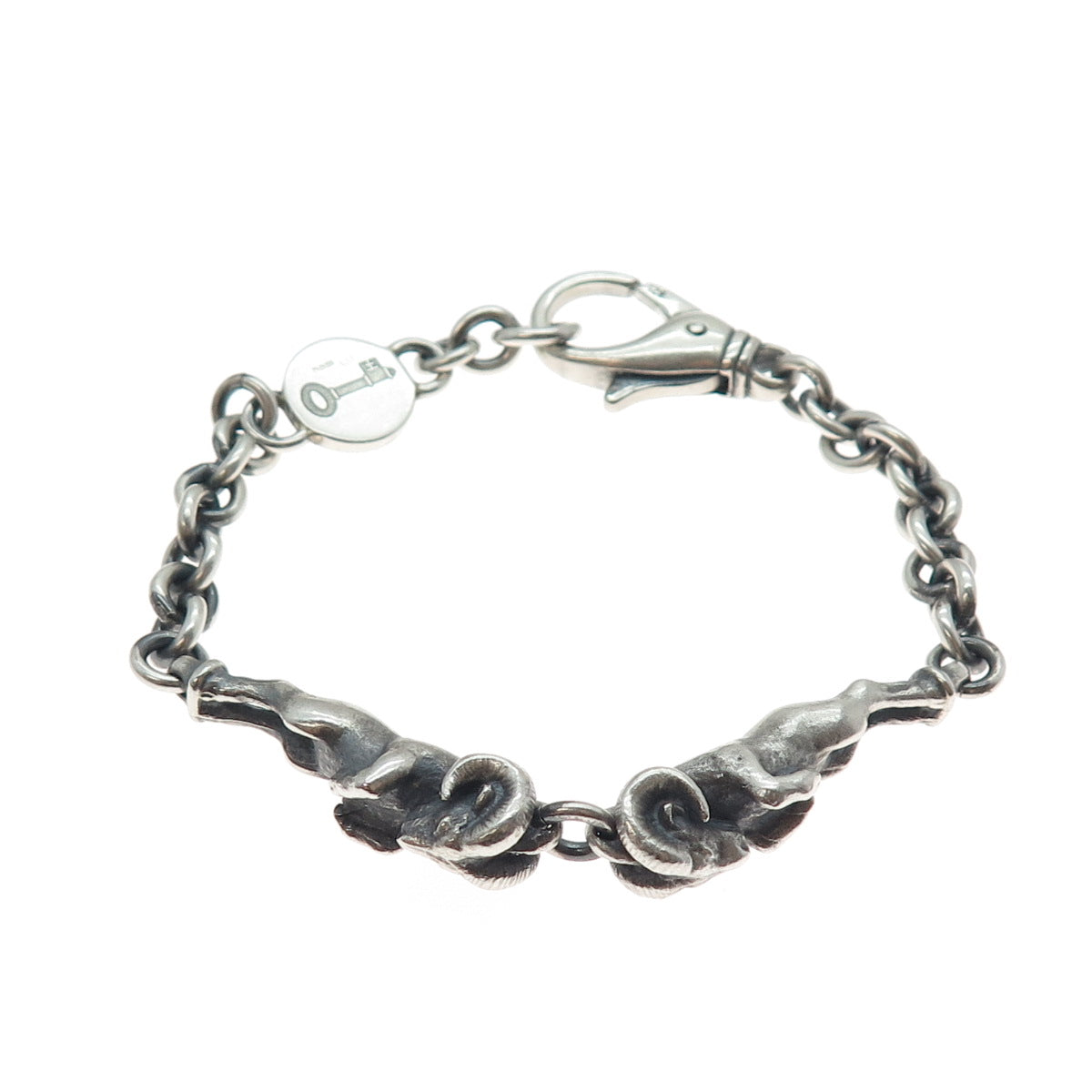 Theo Fennell 925 Sterling Silver Vintage London Aries Zodiac Sign Bracelet 6.5"