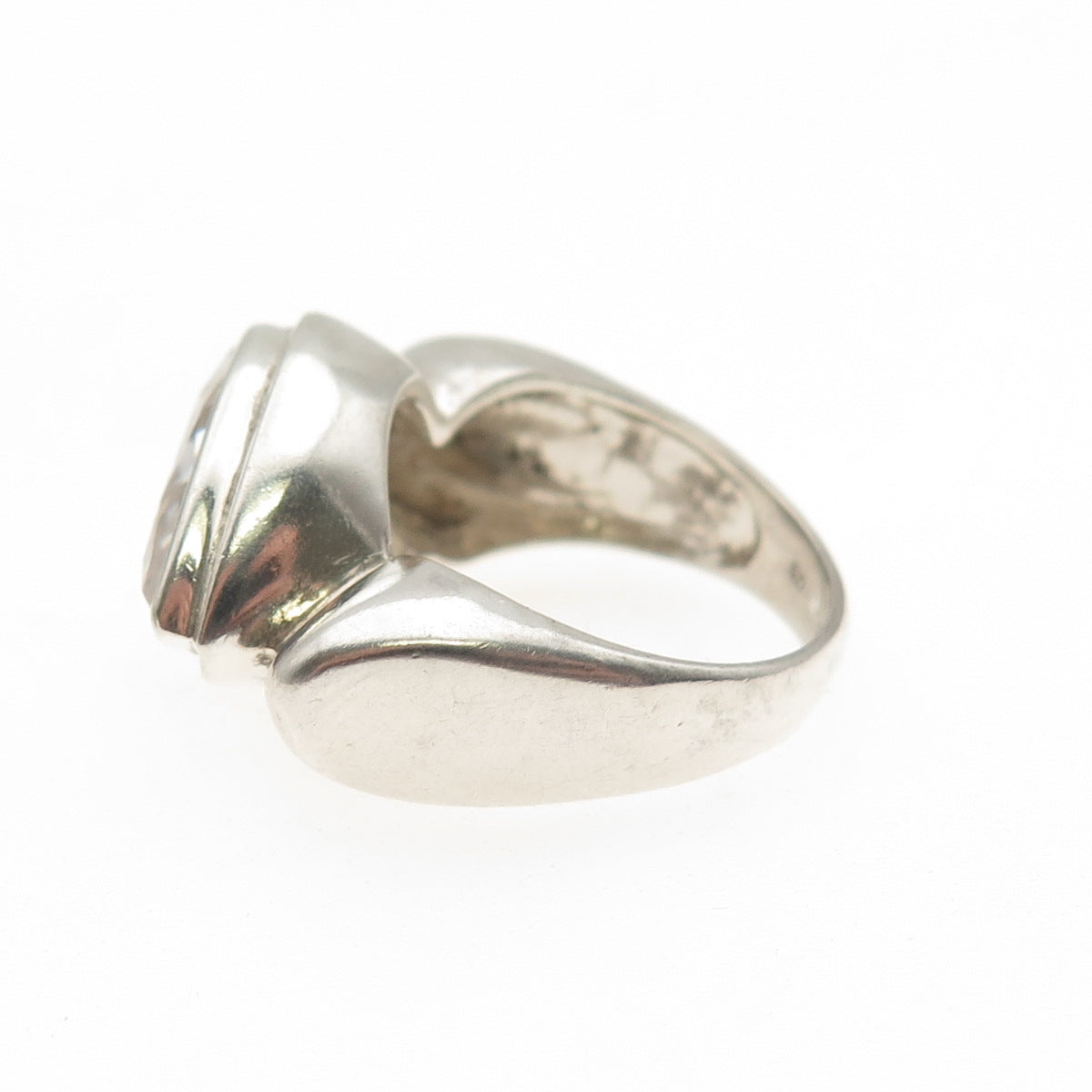 JAD Gioia Clavenzani & Ivano Ghinelli Sterling Silver Vintage C Z Ring Size 5.25