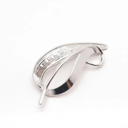 925 Sterling Silver Vintage Vargas Leaf Pin Brooch