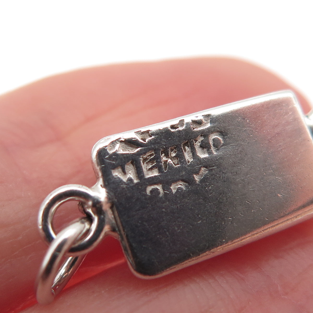 925 Sterling Silver Vintage Mexico Bracelet / Necklace Box Lock Clasp