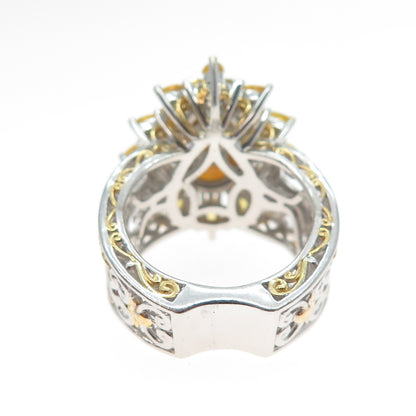 MICHAEL VALITUTTI Gems En Vogue 925 Sterling Opal Yellow Sapphire Ring Size 5.25