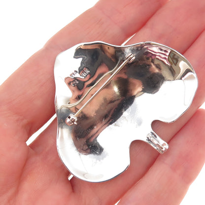 Metropolitan Museum of Art 925 Sterling Vintage Floral Leaf Pin Brooch / Pendant