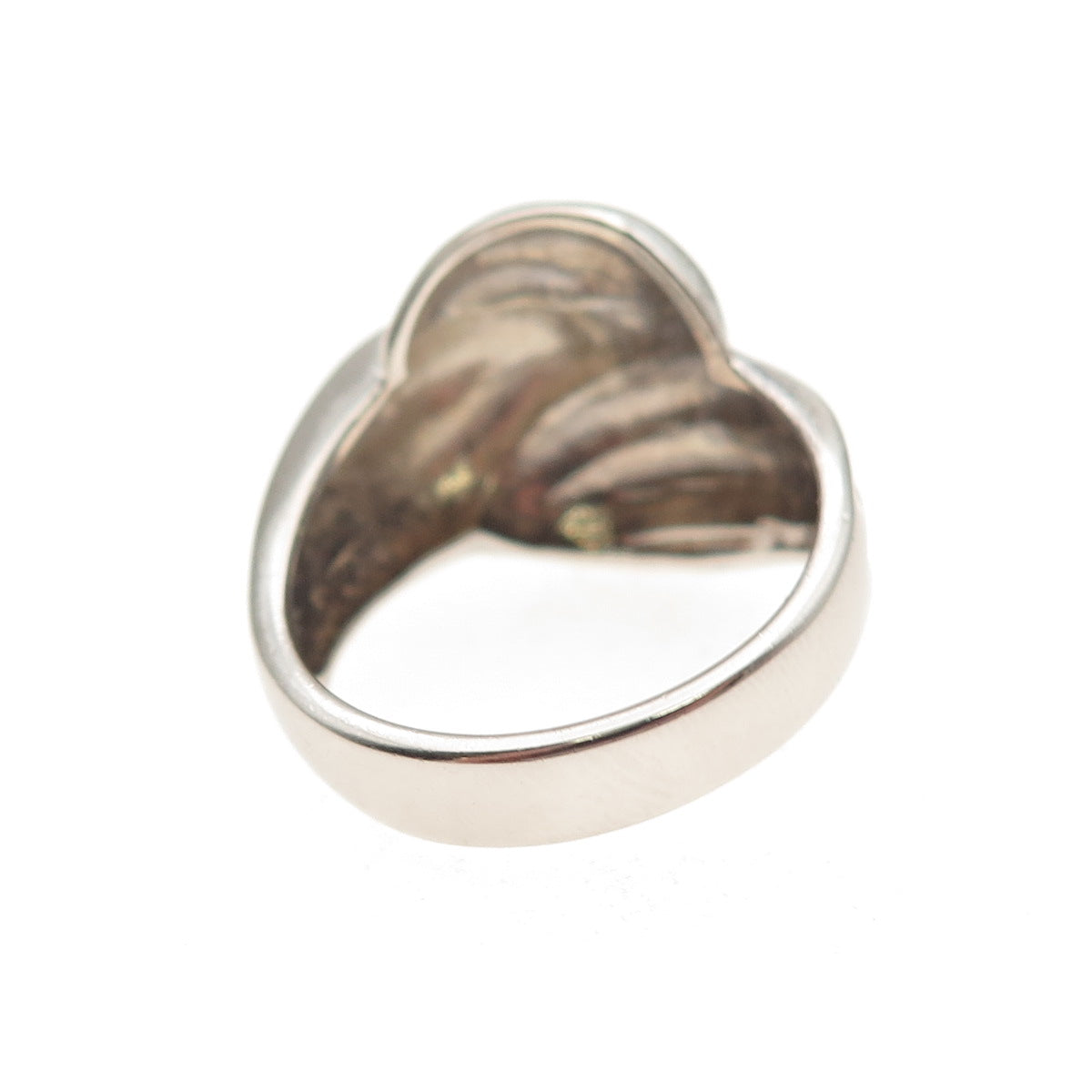 925 Sterling Silver Vintage Modernist Wavy Ring Size 7