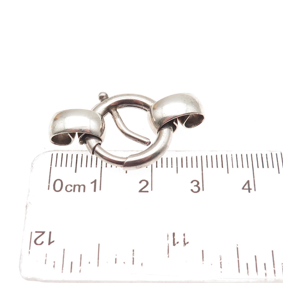 NAPIER 925 Sterling Silver Antique Art Deco Bracelet / Necklace Spring Ring Lock