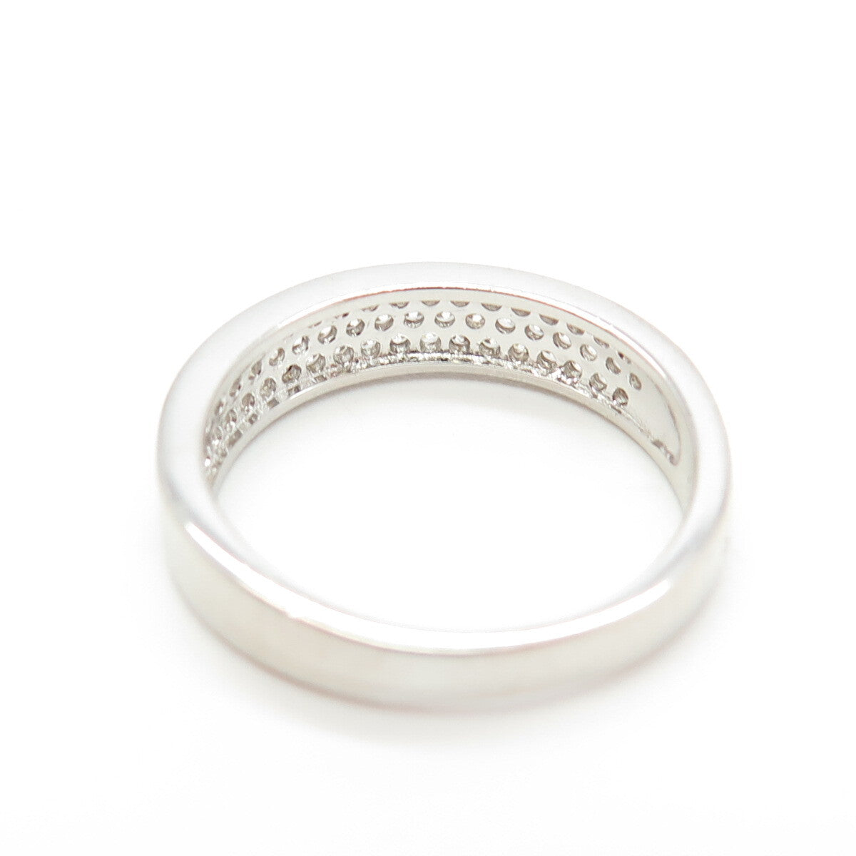 925 Sterling Silver Pave C Z Ring Size 7.25