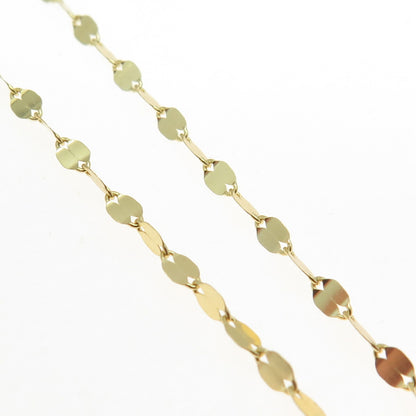 925 Sterling Silver Gold Plated Coffee Bean Chain Drop Ball Belly Necklace 20"