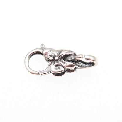 925 Sterling Silver Bowknot Bow Knot Lobster Clasp Bracelet Connector