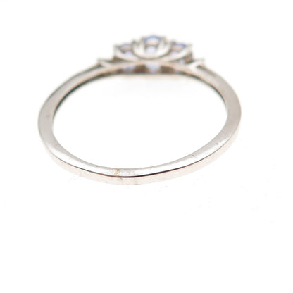 Chuck Clemency 925 Sterling Silver Real Oval-Cut Tanzanite Ring Size 8