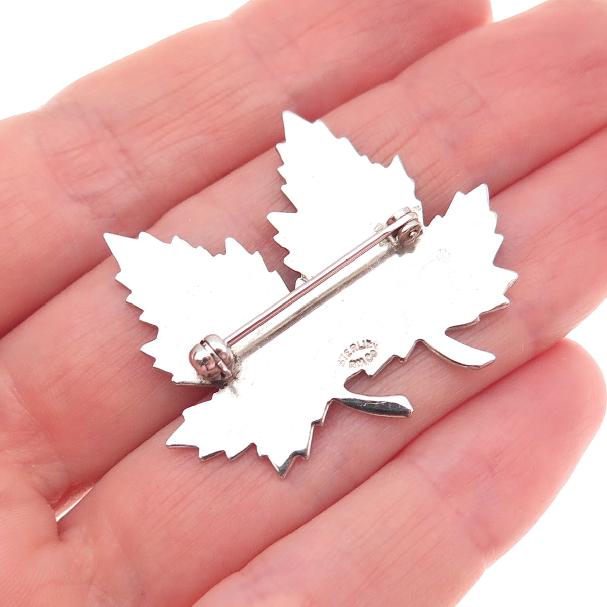 Breadner Co. 925 Sterling Silver Antique Art Deco Maple Leaf Pin Brooch