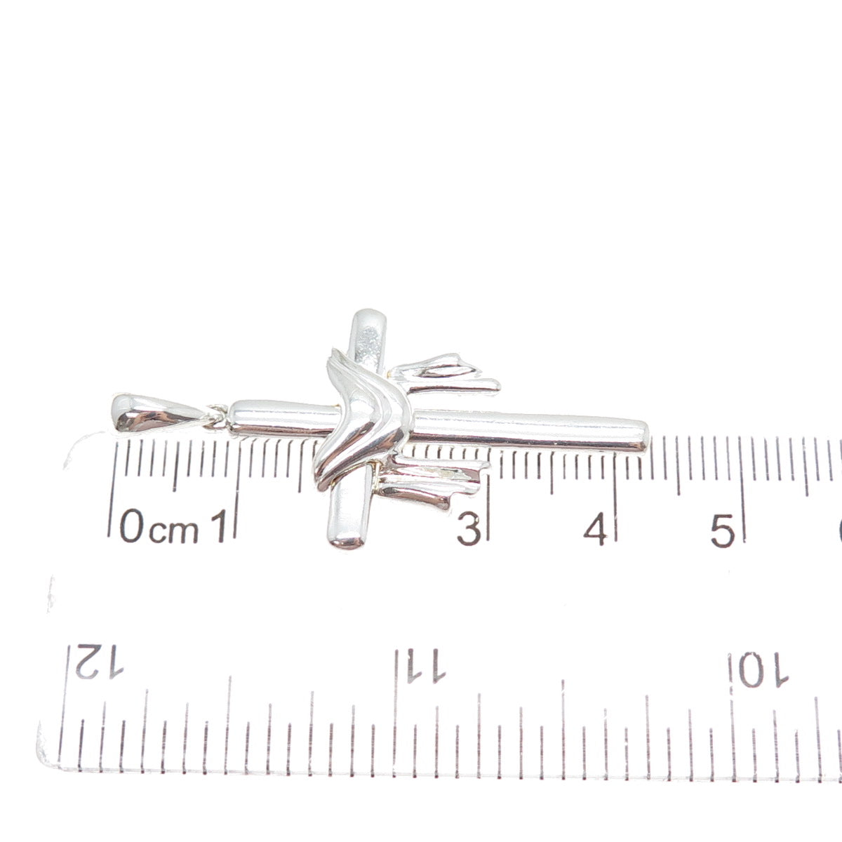 JCM Jacmel Mauritius 925 Sterling Silver Vintage Cross Charm Pendant