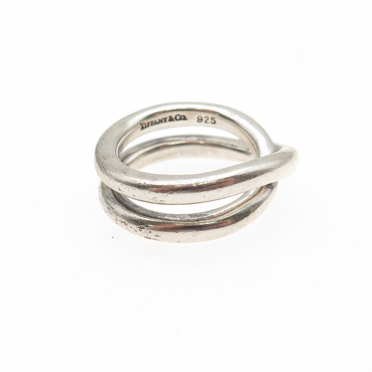 TIFFANY & CO Paloma Picasso 925 Sterling Silver Vintage Crisscross Ring Size 4.5