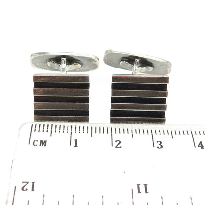 FIR. MUNKSGAARD 925 Sterling Silver Vintage Denmark Modernist Cufflinks #358