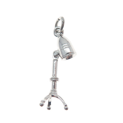 WELLS 925 Sterling Silver Vintage Salon Hairdryer Movable Minimalist 3D Pendant