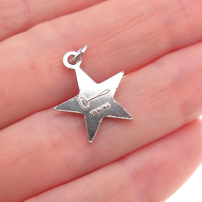 925 Sterling Silver Vintage Beta Sigma Phi Sorority Star Mini Charm Pendant