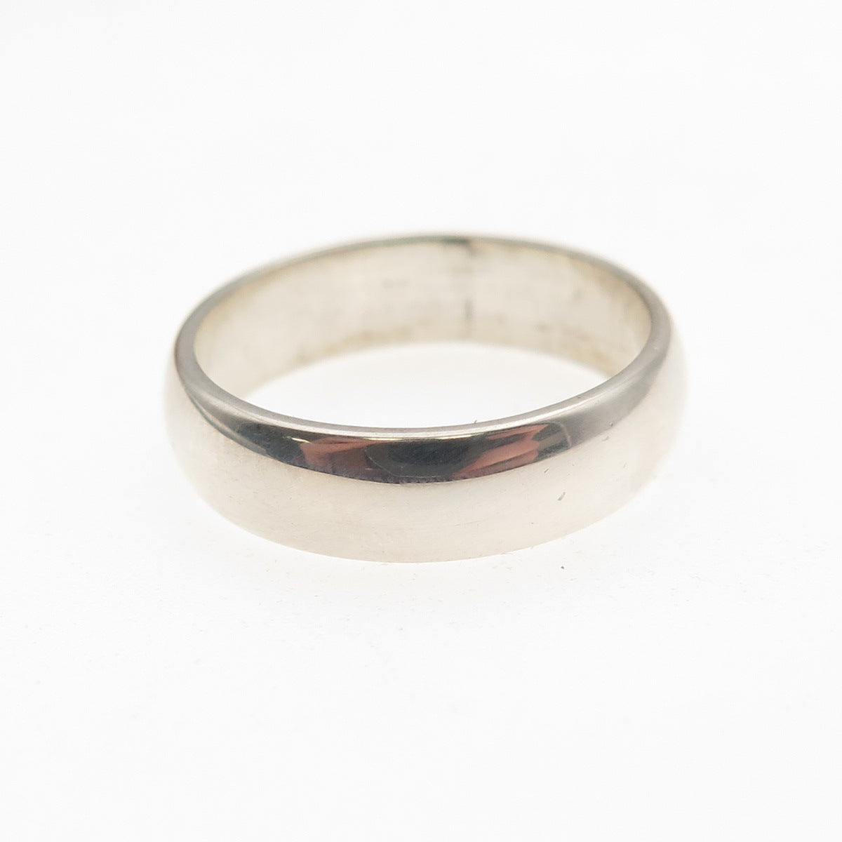 925 Sterling Silver Vintage Classic Wedding Band Ring Size 6.25