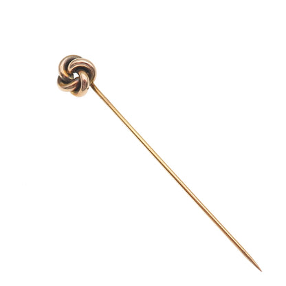 Theo W. Foster & Bro. Co. Gold Filled Antique Art Deco Twisted Knot Lapel Pin
